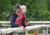Boy and Grandfather Fishing
